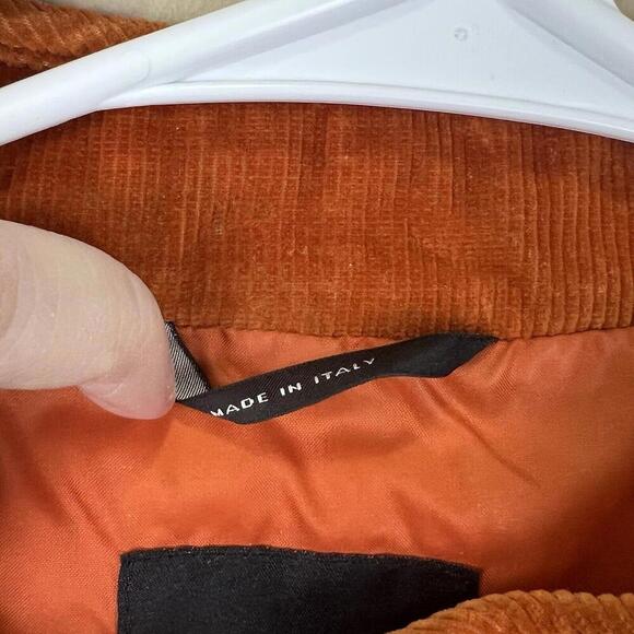 Max Mara Weekend By Max Mara Deep Orange Corduroy Lined Vest Size 4 - Picture 8 of 8